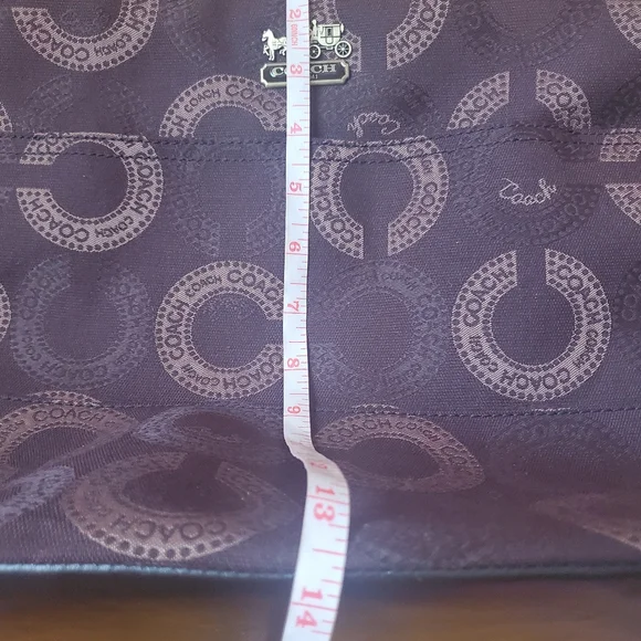 Coach Hobo no-14188 Signature canvas &Brown LEATHER Shoulder Large BAG WOMEN'S